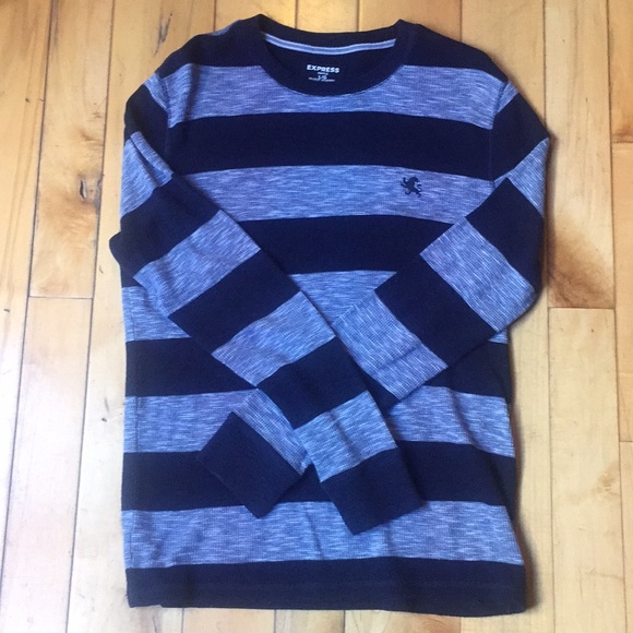 Express Striped Waffle Crew - Picture 1 of 3